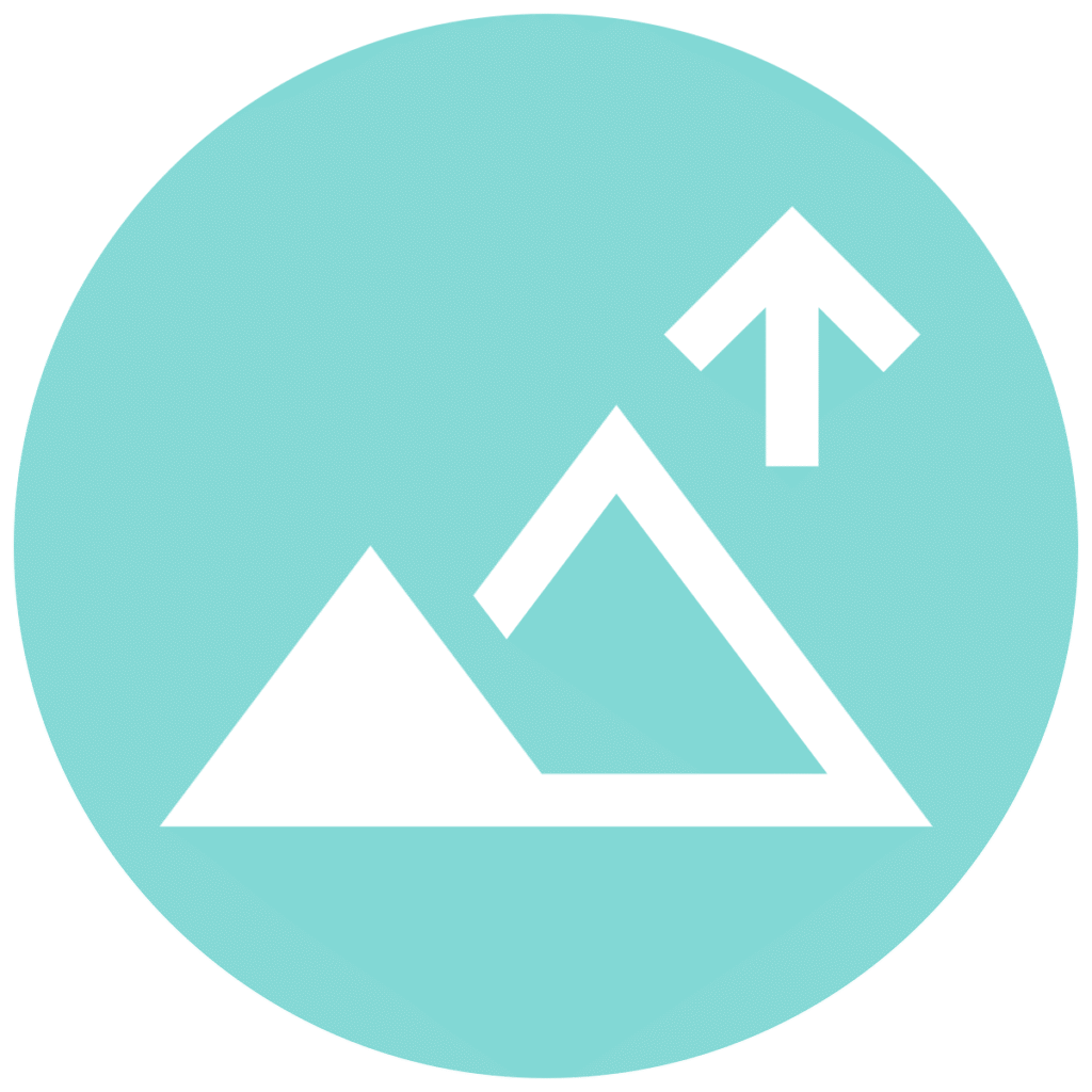 altitude teal circle icon