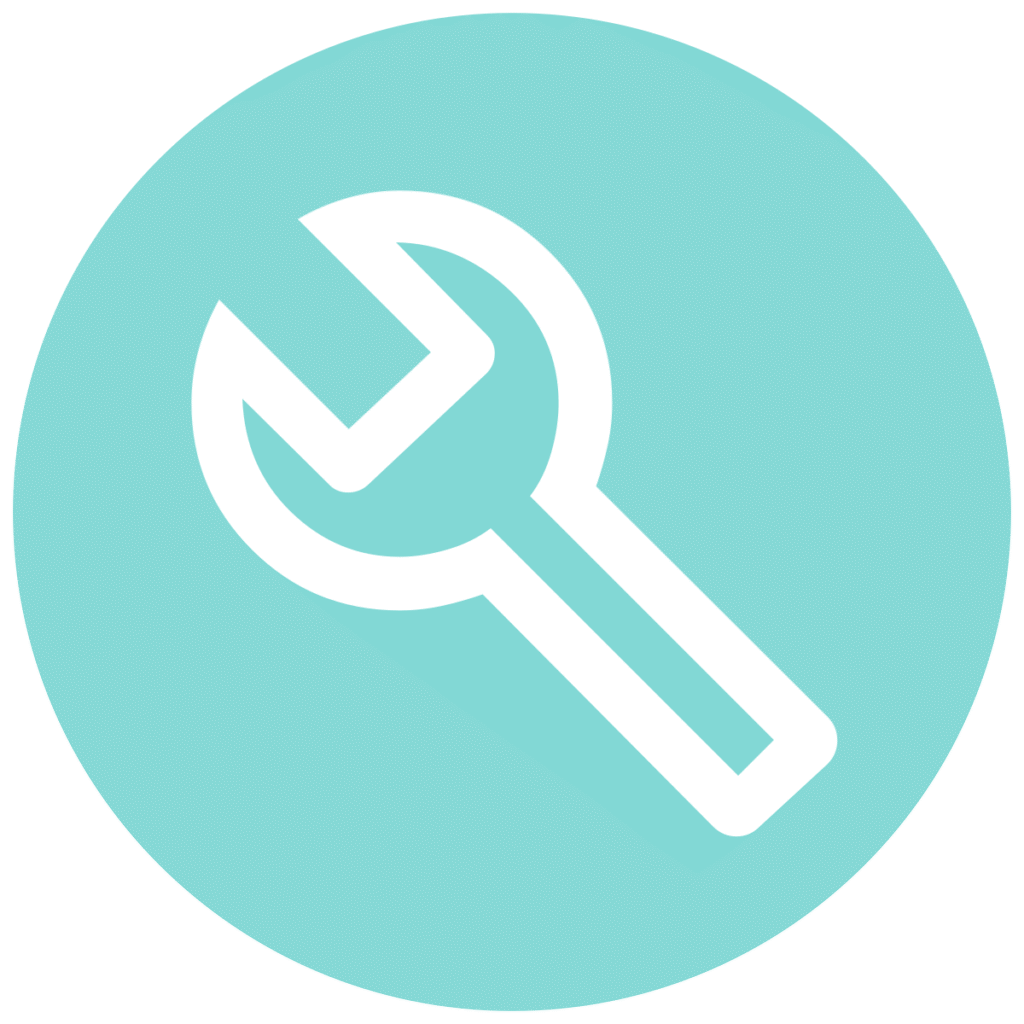 build teal circle icon