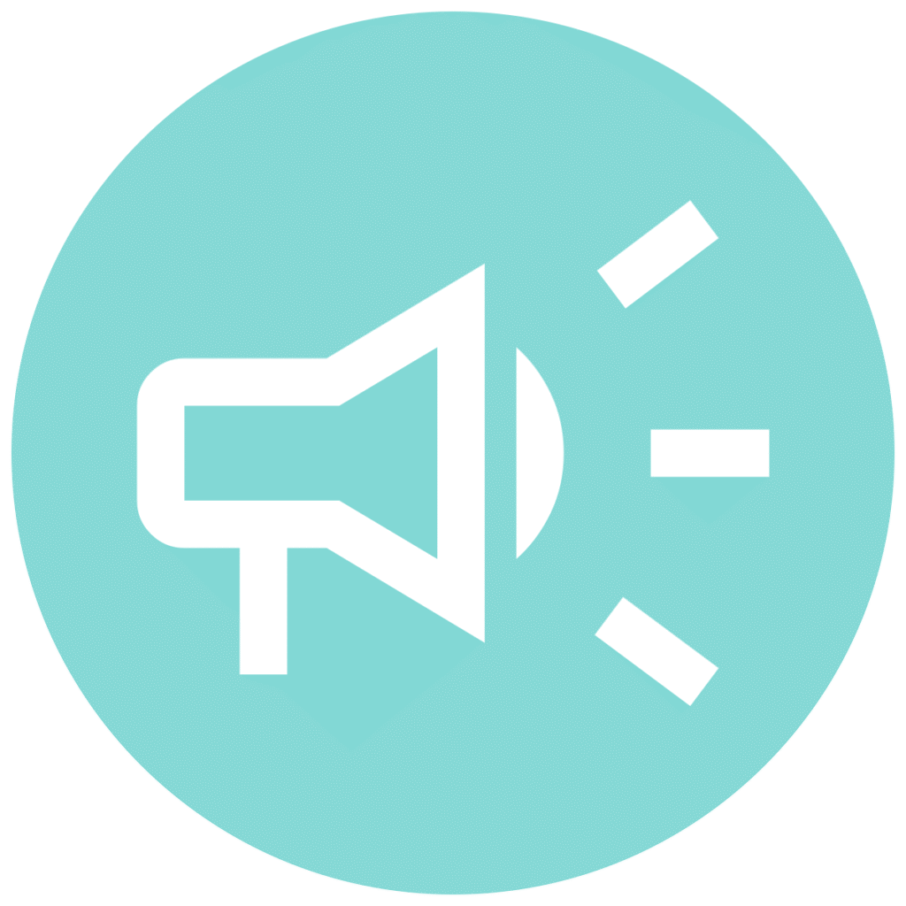 campaign teal circle icon