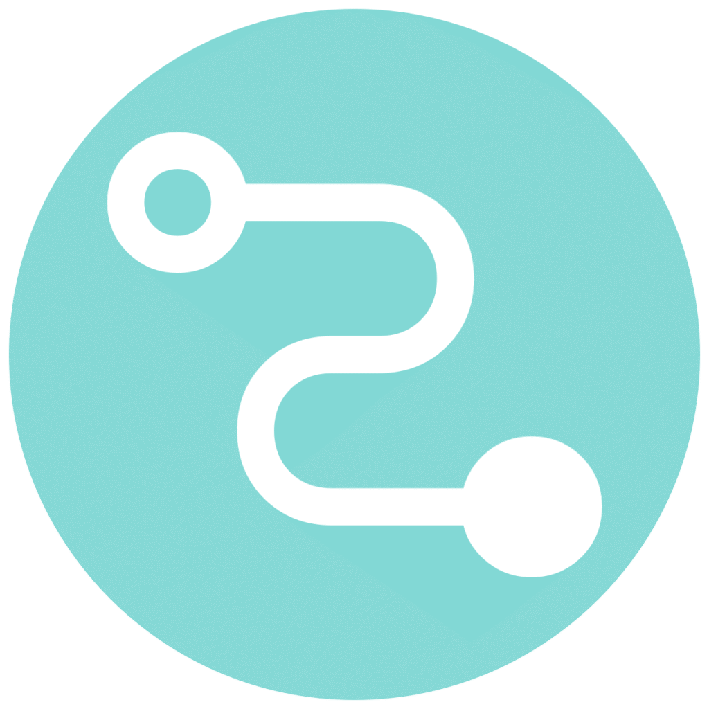 conversion path teal circle icon