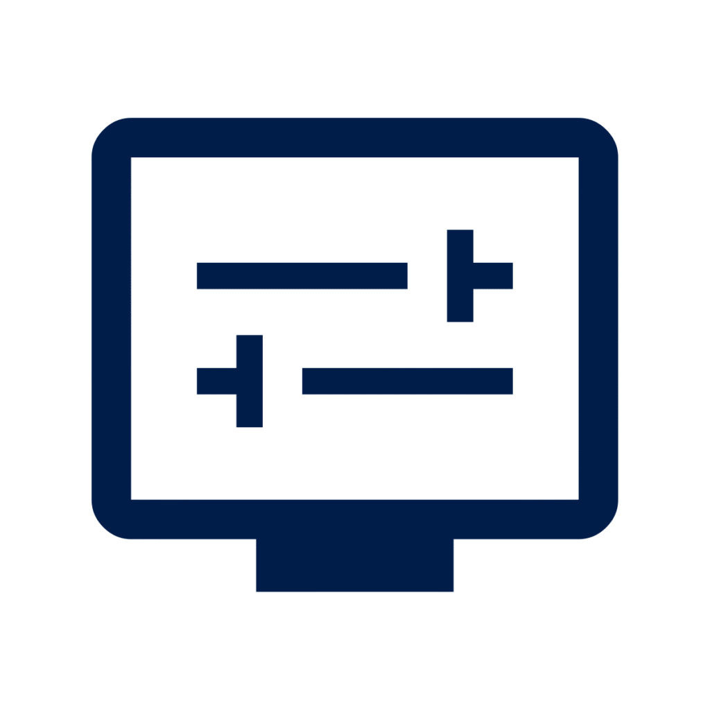 display settings navy icon