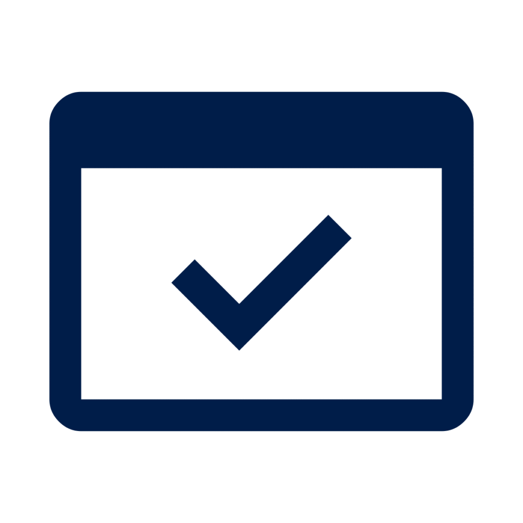 domain verification navy icon