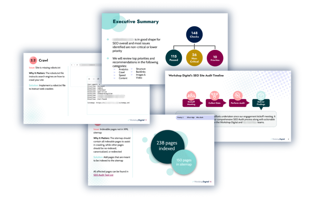 example technical seo audit slide deck edit