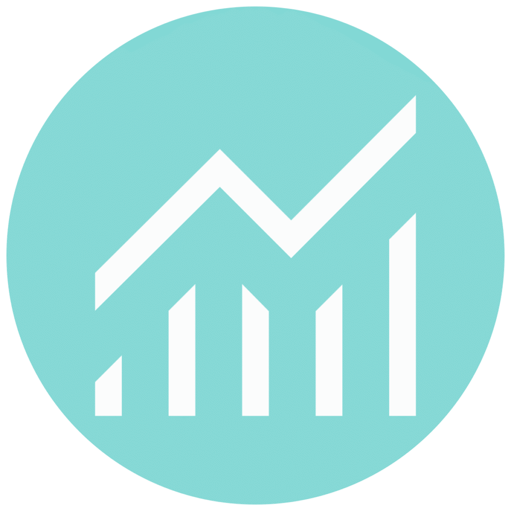 monitoring teal circle icon