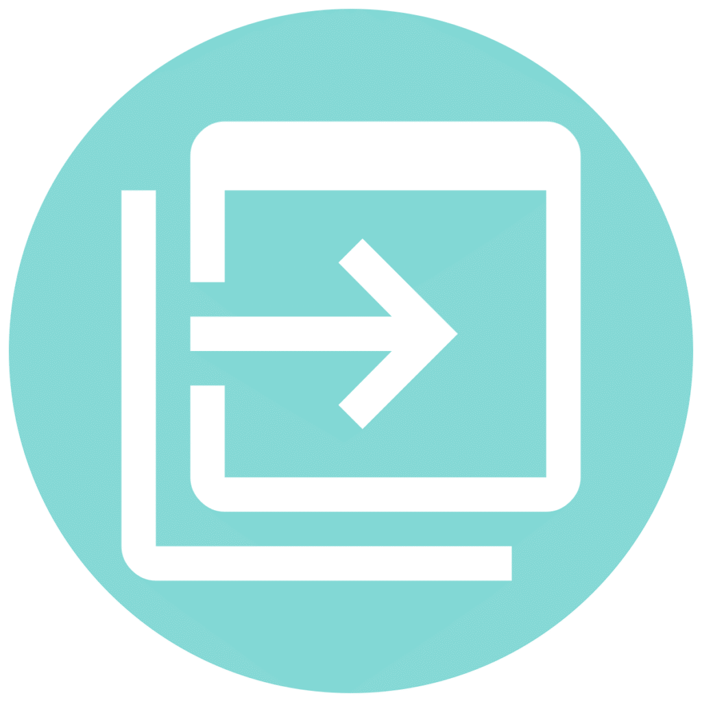 move group teal circle icon