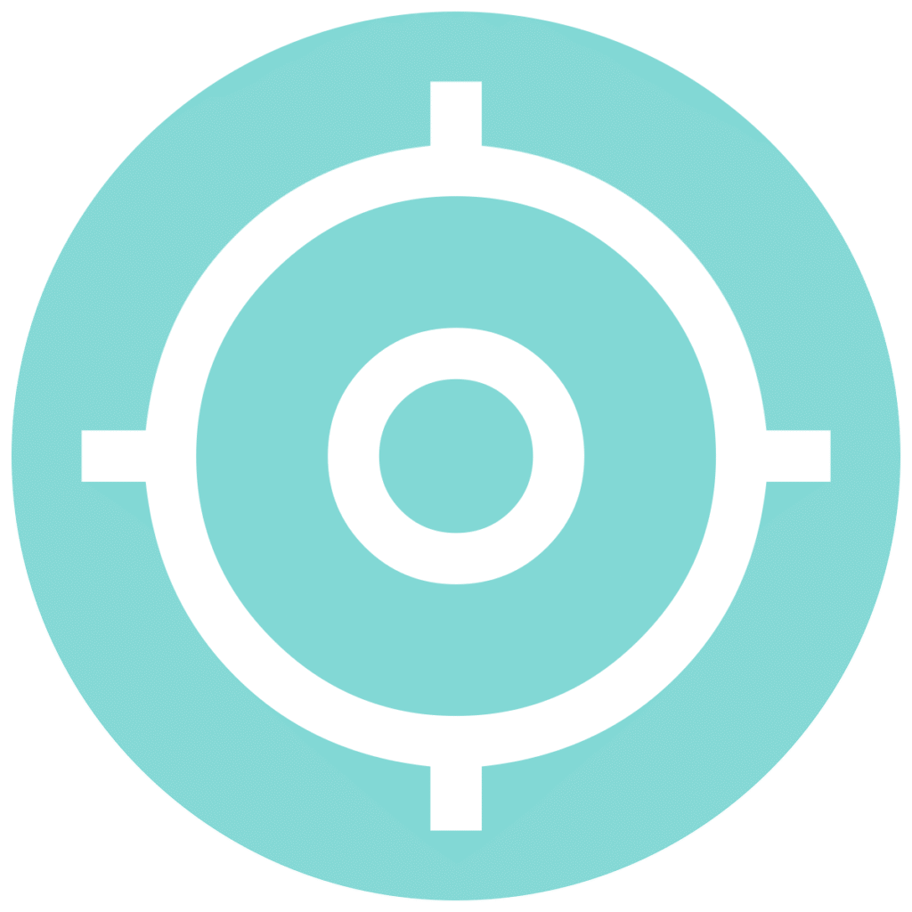 my location teal circle icon