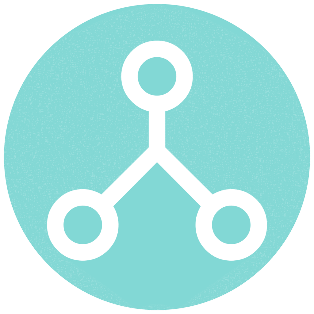 network node teal circle icon