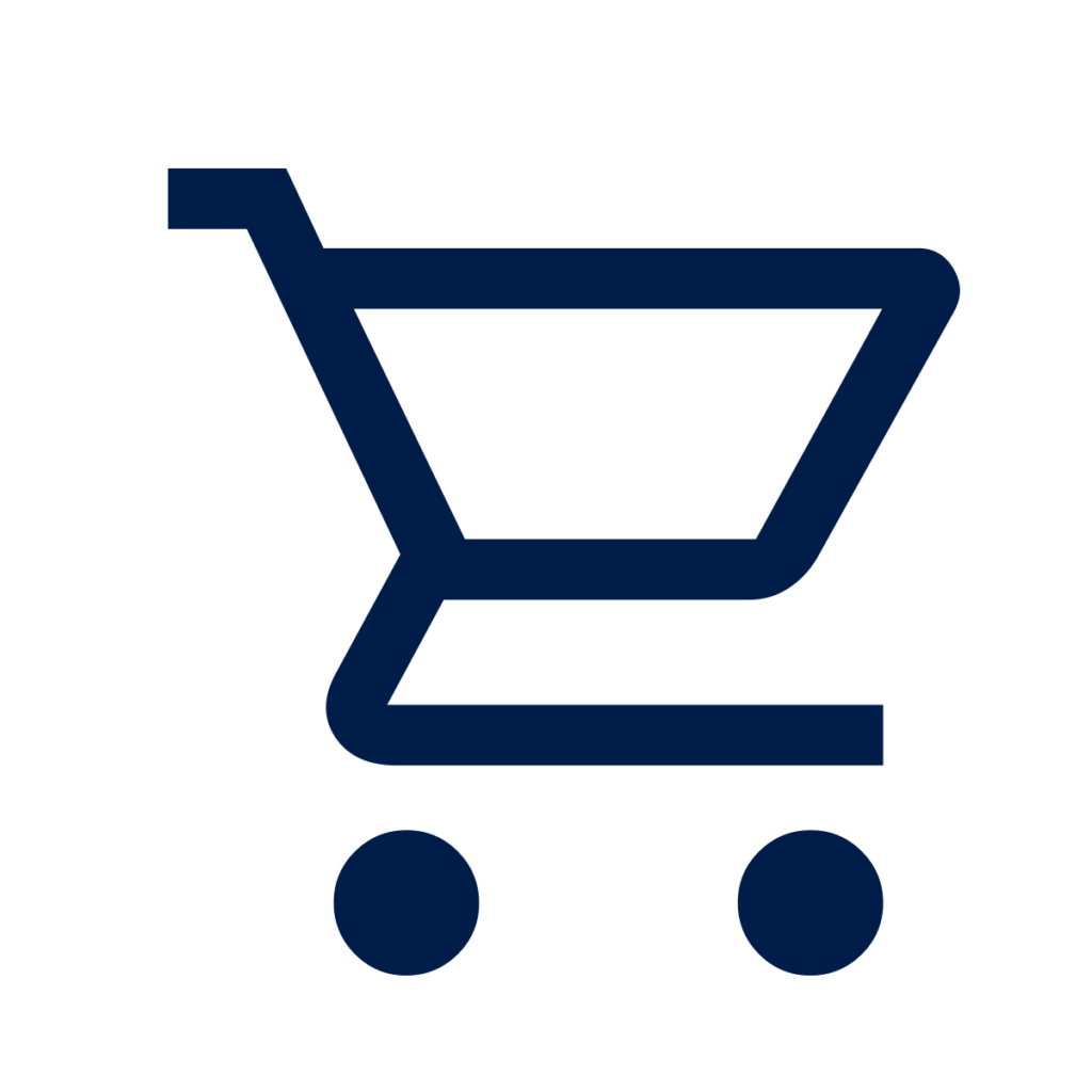 shopping cart navy icon