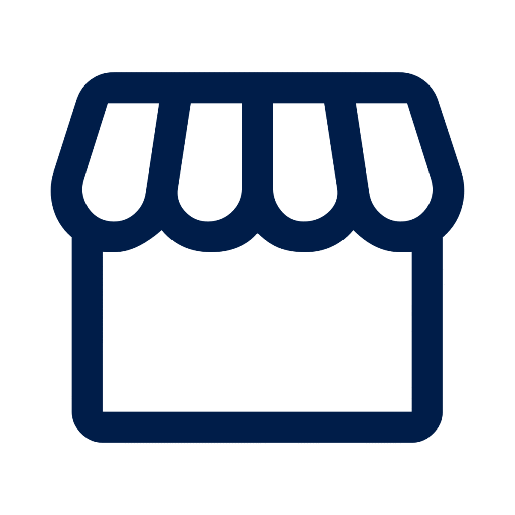 storefront navy icon