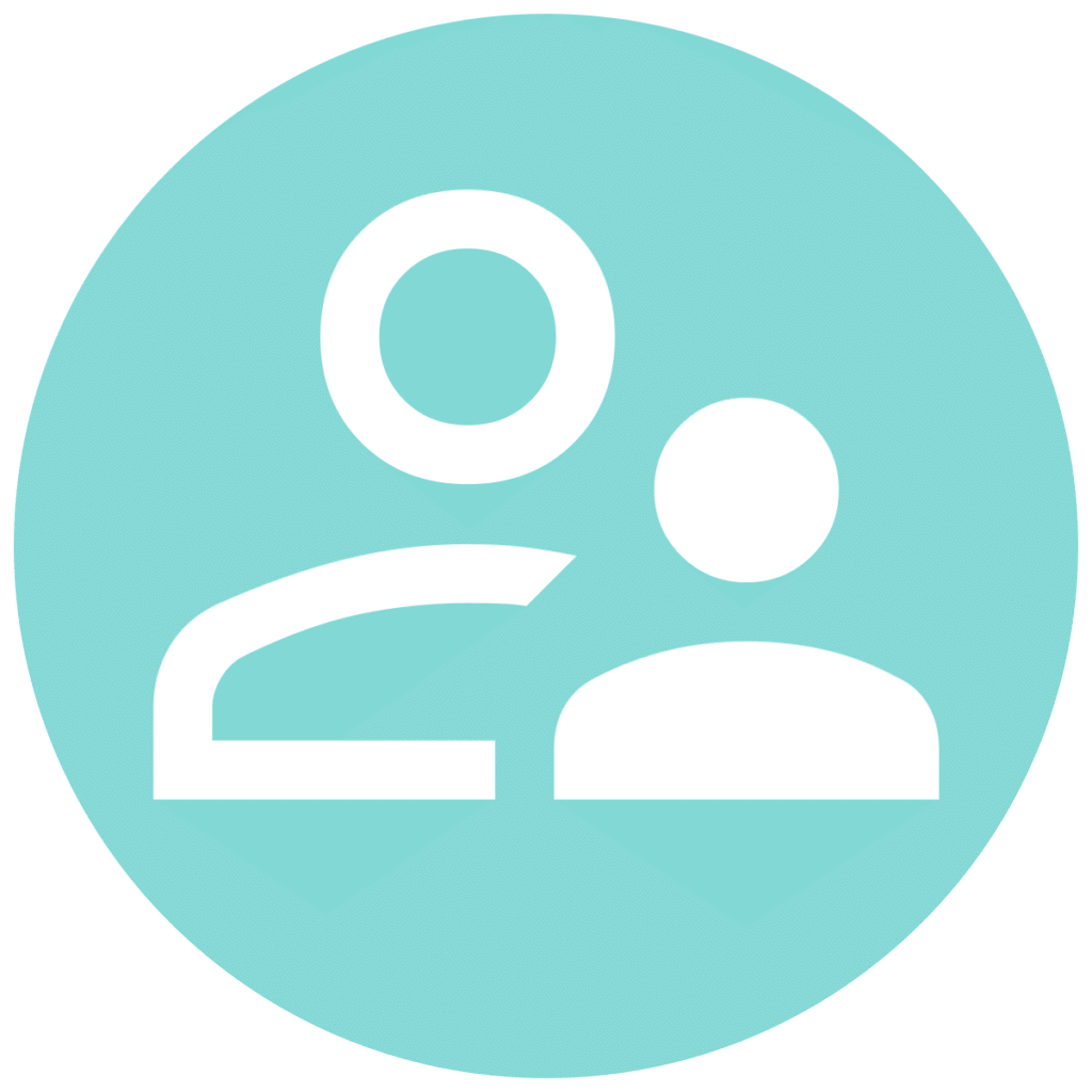 supervisor account teal circle icon 2