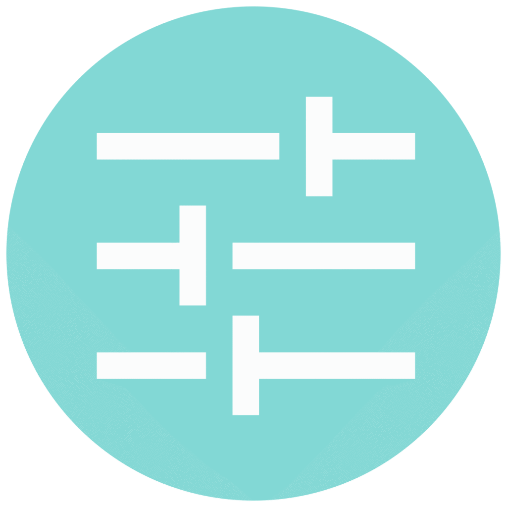 tune teal circle icon