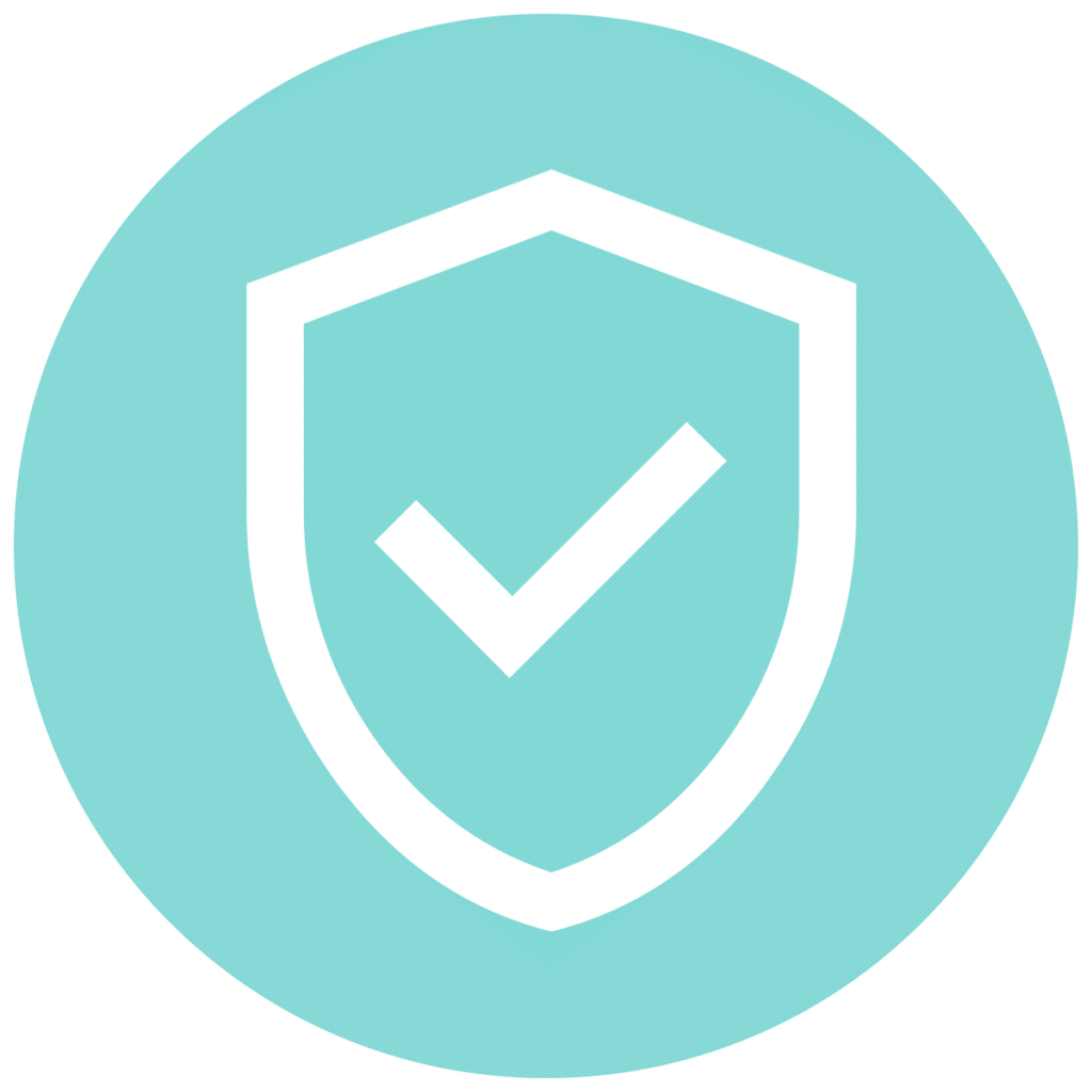 verified user teal circle icon